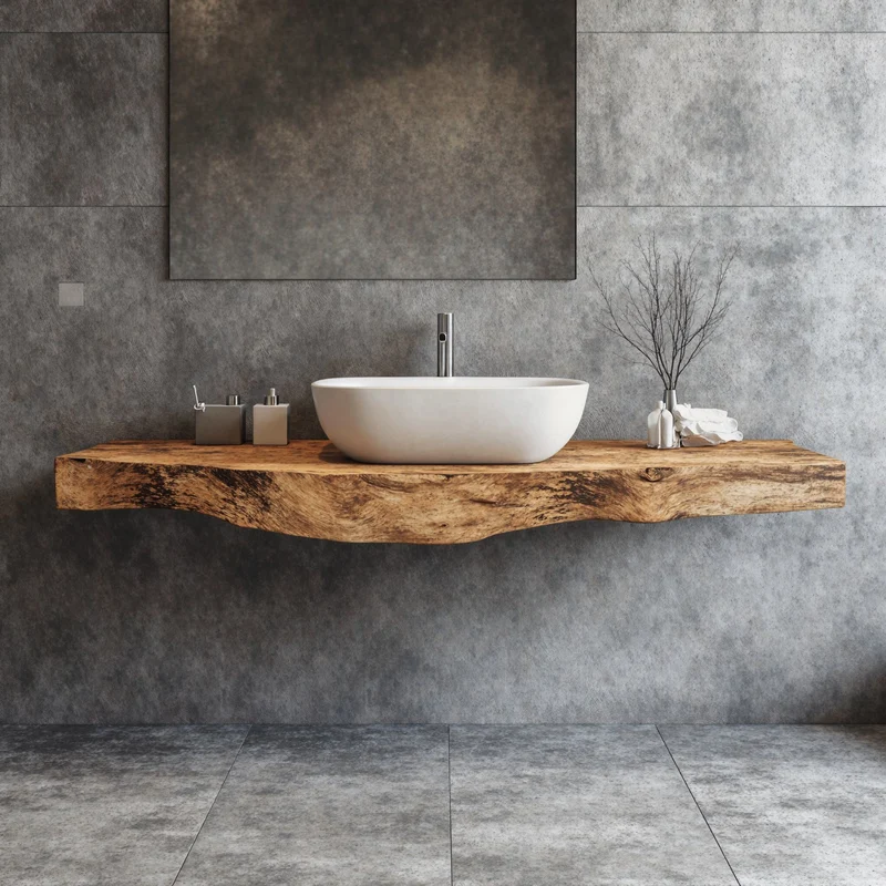 Farmhouse Solid Wood Vanity Luxury Bathroom SILDTBRV219
