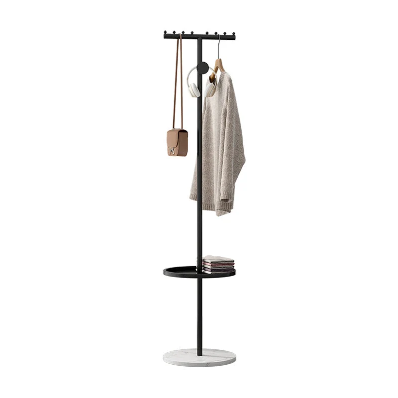 Hall Stand Coat Hanger Modern Style Metal Hall Tree Hall with Shelf