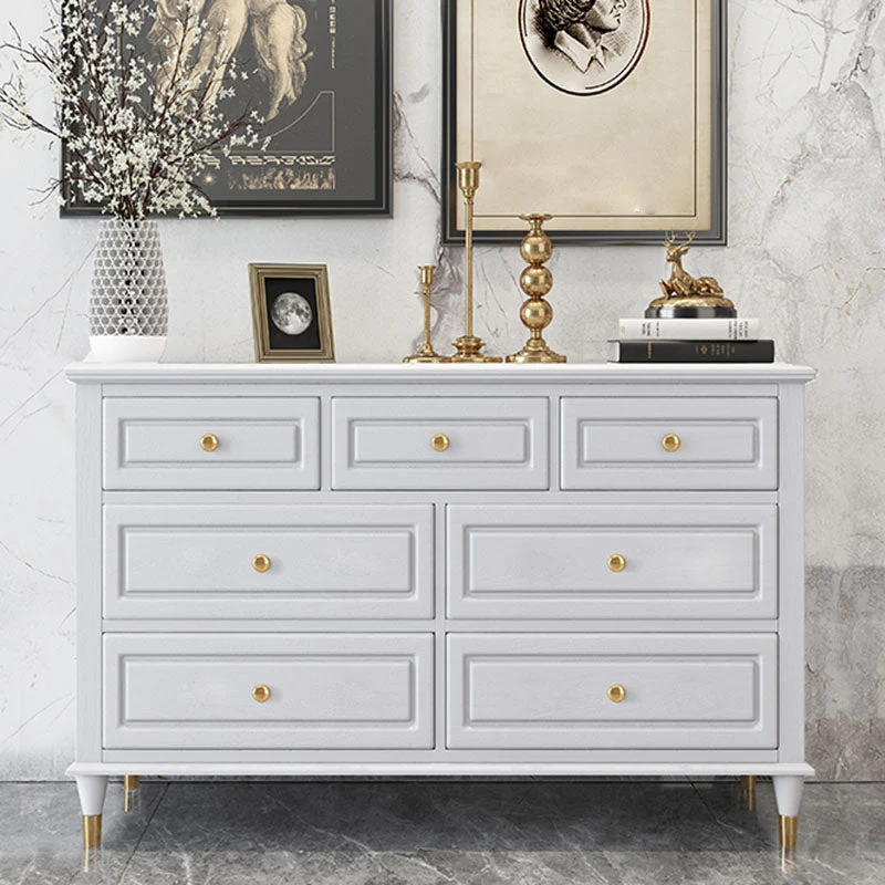 Glam Horizontal Storage Chest Bedroom 16.2" Wide Wooden Chest with Drawers