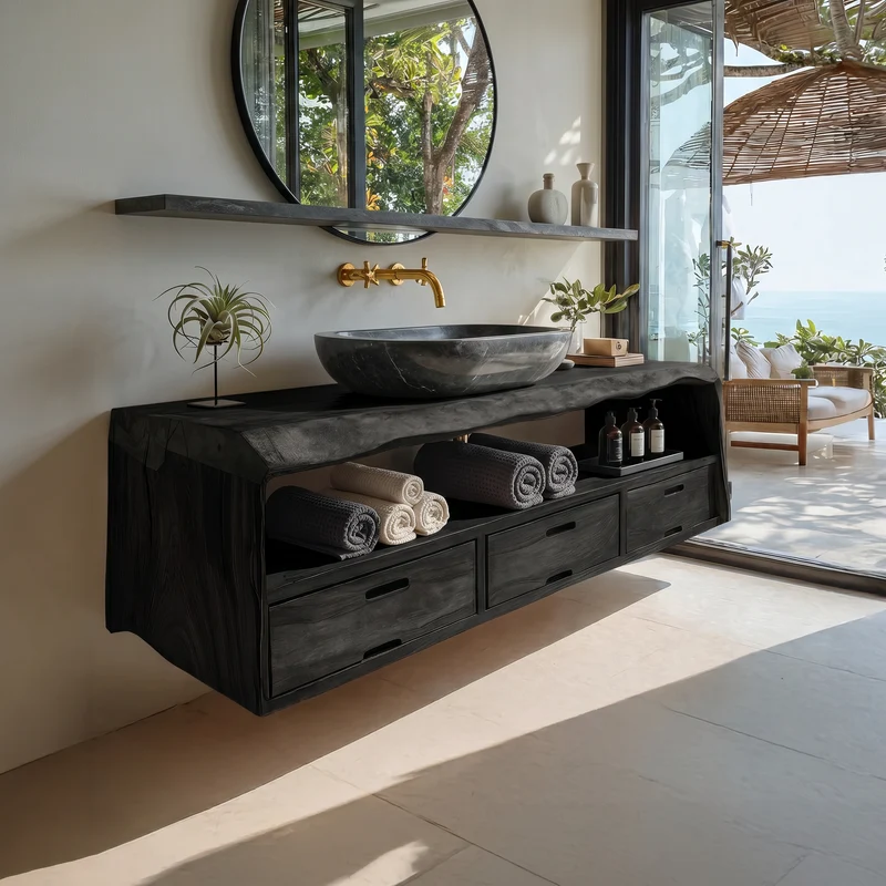 Farmhouse Floating Vanity For Bathroom Storage Ideas SILDTTRBRV023