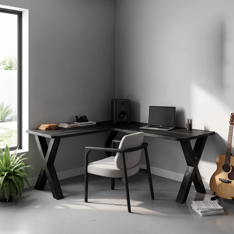 Midcentury Corner Table Home Office SINLSACS107