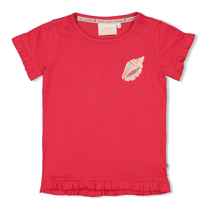 Jubel-T-Shirt mit Rückendruck - Lazy Lagoon-Fuchsia