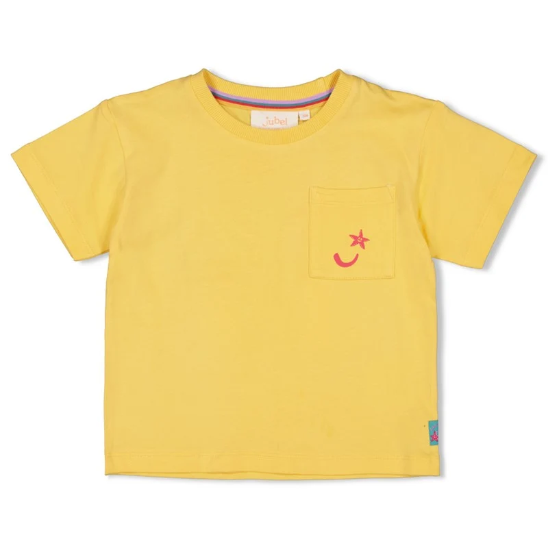 Jubel-T-Shirt mit Rückendruck - Lazy Lagoon-Gelb