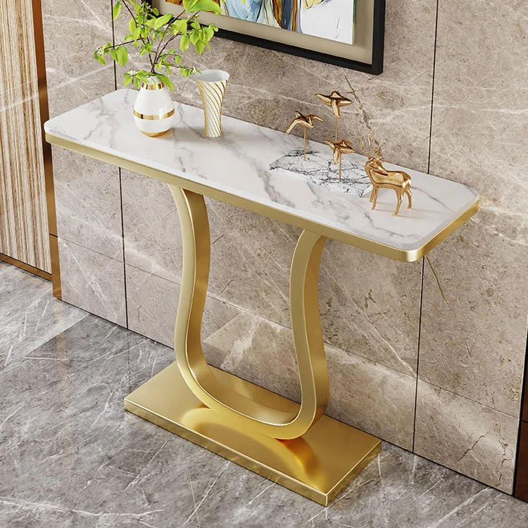 11.81" W Glam Console Accent Table Antique Finish Console Sofa Table