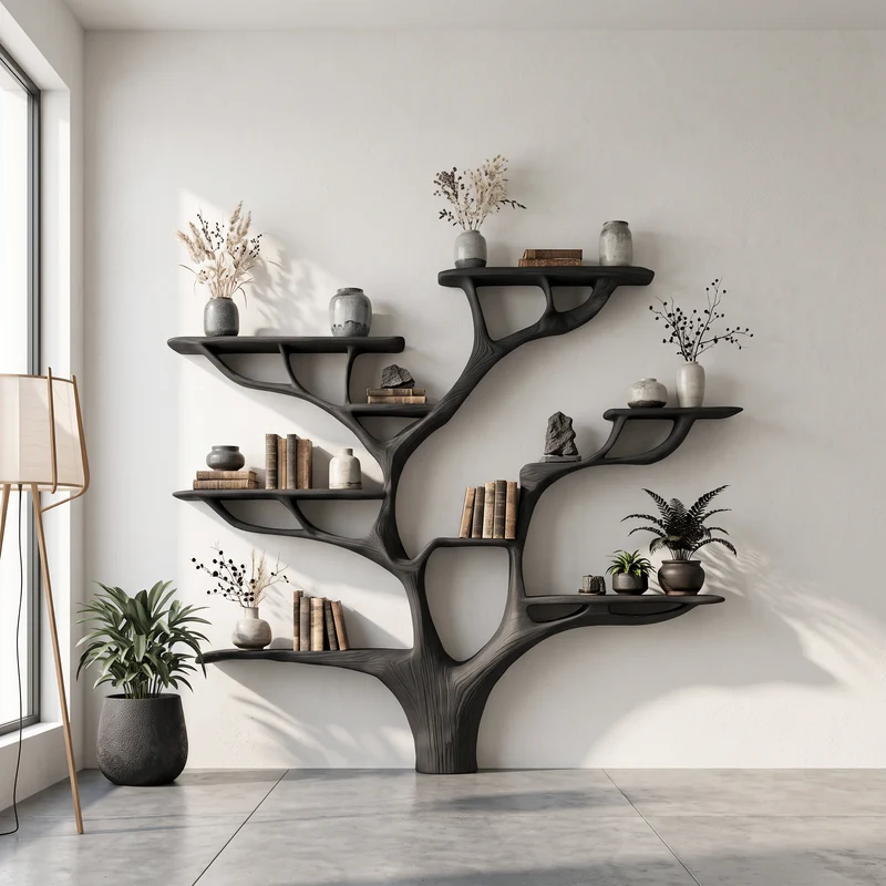 Rustic Tree Bookshelf Nursery Living SINLSATB210