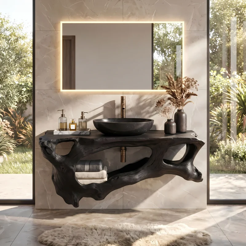 Unique Floating Vanity For Bathroom SILDTTNBRV018