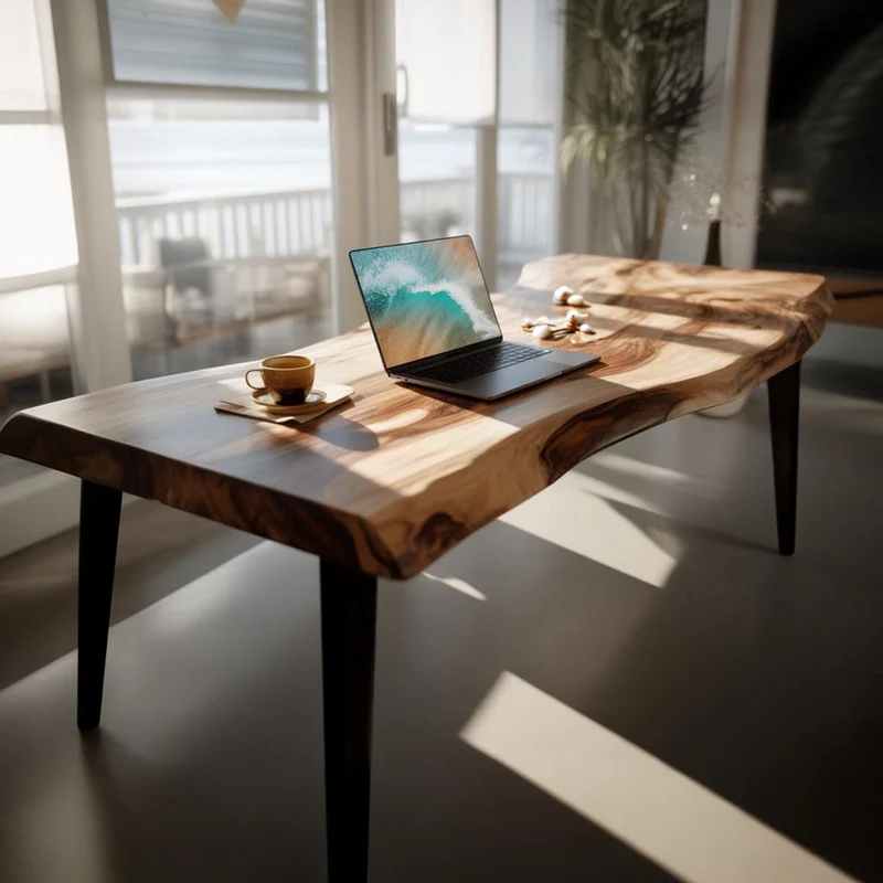 Modern Live Edge Desk For Home Office Placement SITHDE031