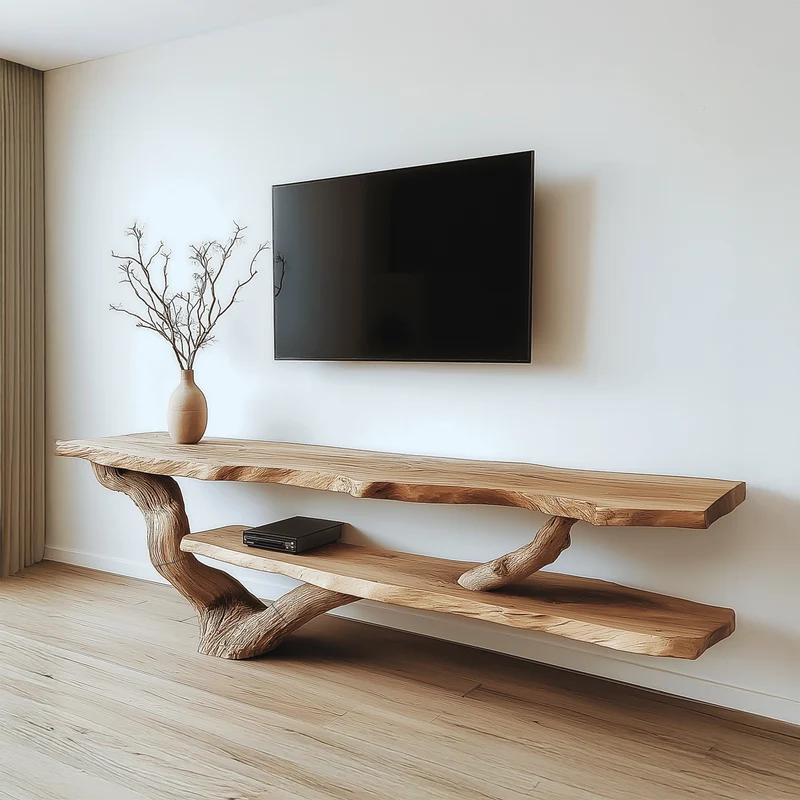 Rustic Live Edge Console Table Living Entryway SINLSATB186