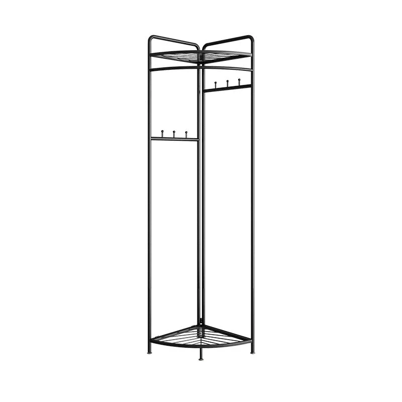 Industrial Hall Stand Shelves and Hanging Rail Metal Coat Hanger