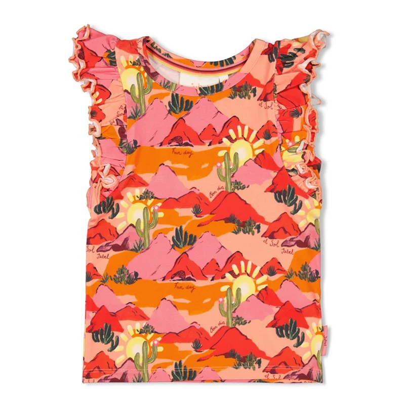 Jubel-T-Shirt AOP - Salsa Sunset-Lachs