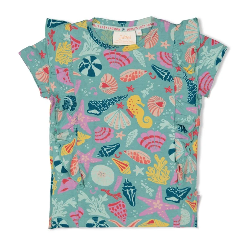 Jubel-T-Shirt AOP - Lazy Lagoon-Jade Grün