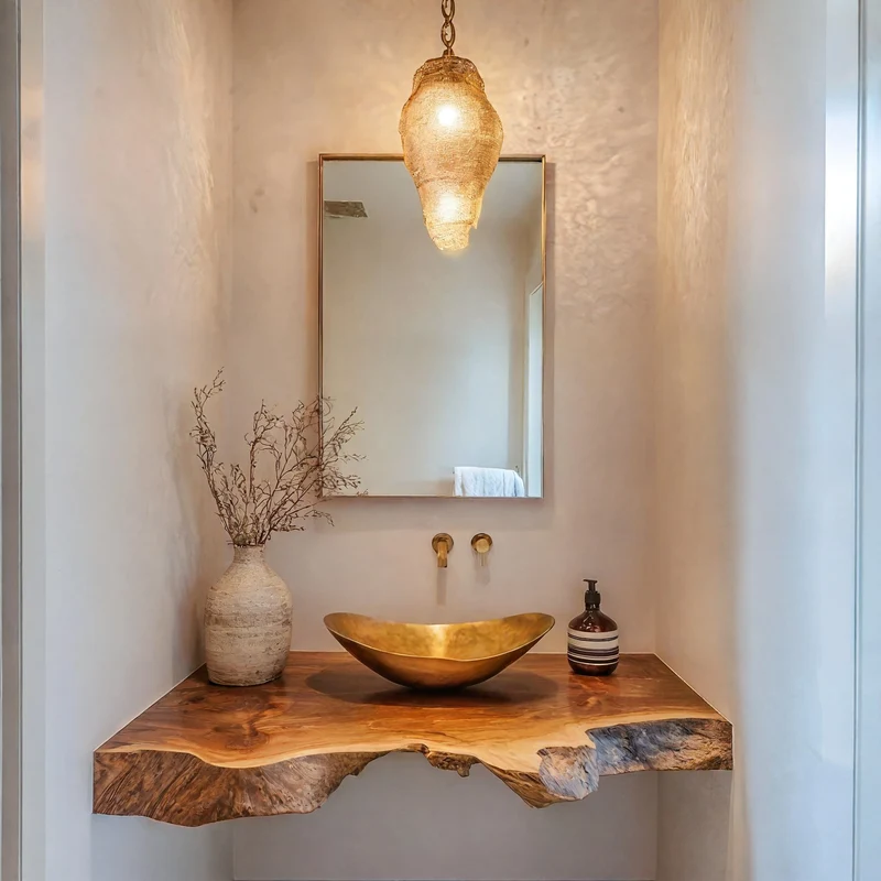 Spry Interior Mid-Century Solid Wood Bathroom Vanity, Floating Under-Sink Cabinet Console Storage Unit, SILDTBRV192