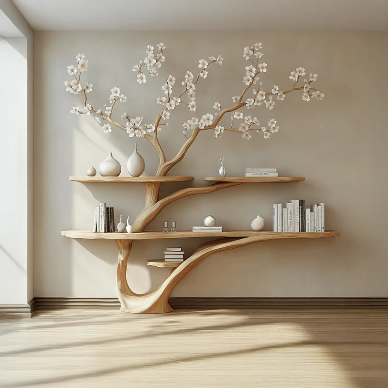 Handmade Tree Bookcase Wooden Bookcase Home Decor Gifts SINLTB169
