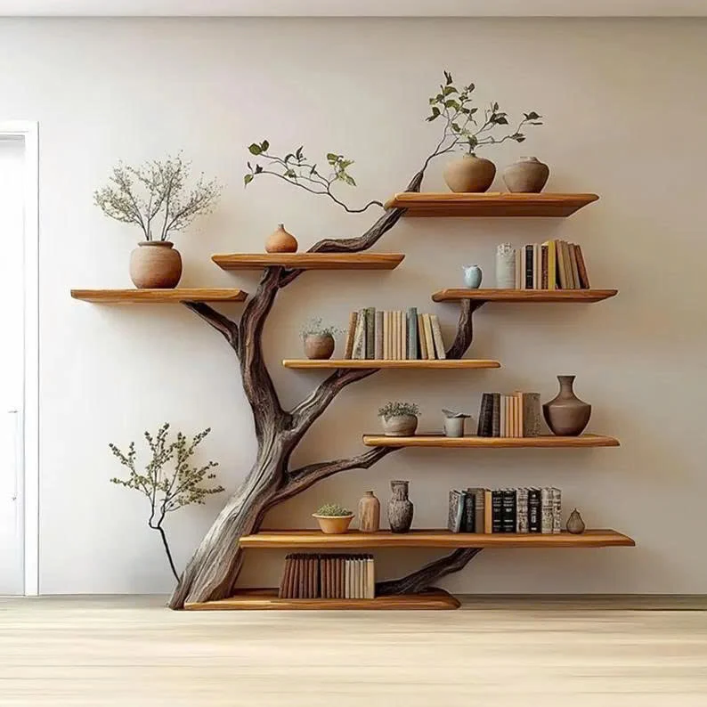 Tree Branch Wall Mouted Floating Bookshelf Home Decor Gift SINLTB168