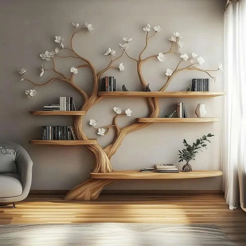 Handmade Wooden Bookshelf Home Decor Gift SINLTB165
