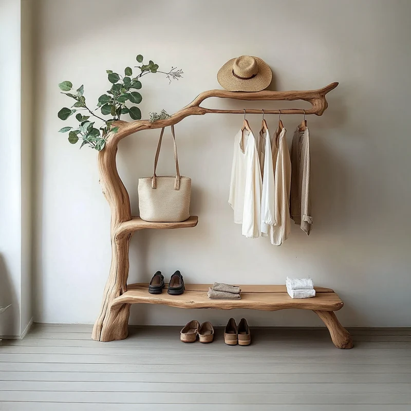 Clothes Hanging Rack Handmade Design Decor Home Gift SINLTB148