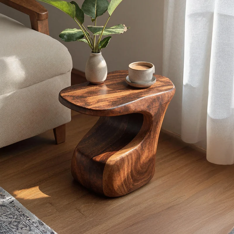 Mid Century Wooden End Table For Stylish Living Room SILDTEN119