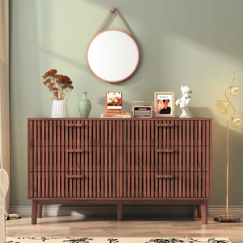 Yelenaro Sideboard aus Holzoptik – Moderne Kommode mit 4 oder 6 Schubladen