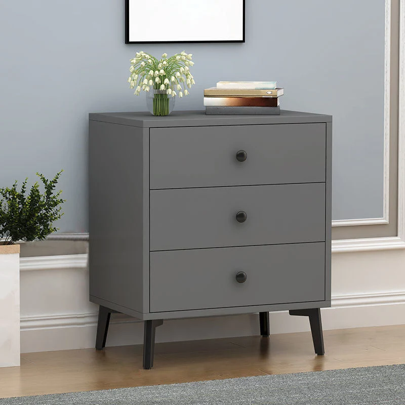 Glam Vertical Engineered Wood Storage Chest Bedroom Chest with Drawers