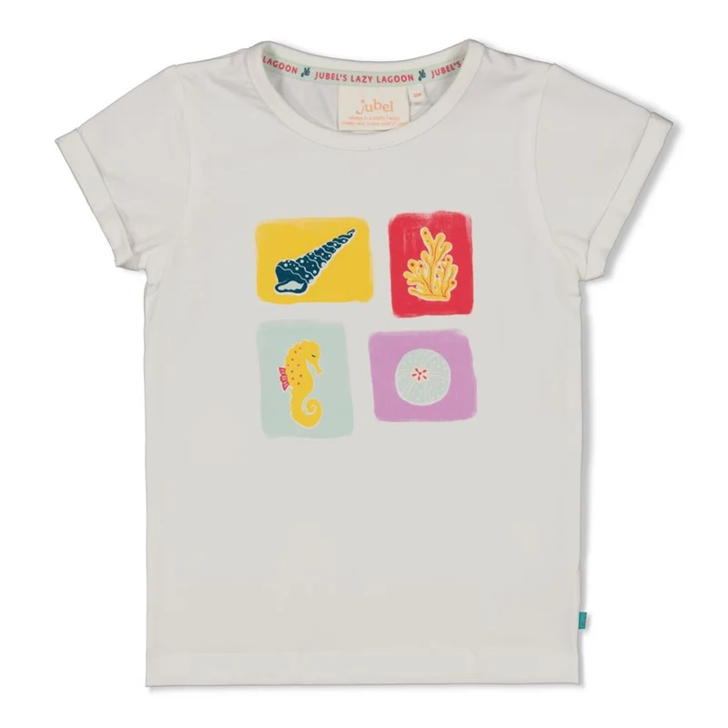 Jubel-T-Shirt - Lazy Lagoon-Weiss