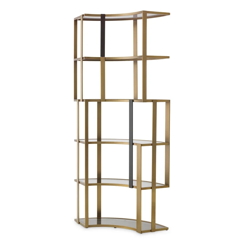 Eichholtz – Kabinett Clio Corner (Brushed Brass | Smoke Glass)