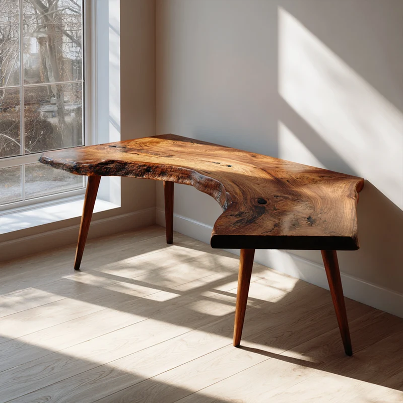 Rustic Contemporary Corner Work Desk Reading Room And Home Office SINLKIDK074