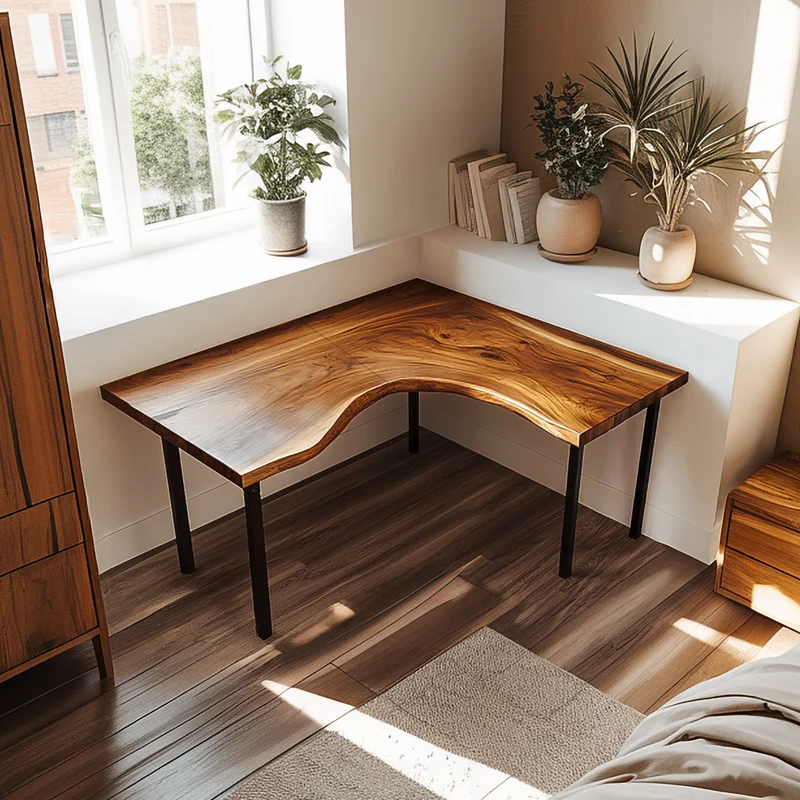 Rustic Minimal Corner Work Desk Work Room And Reading Room SINLSADK080