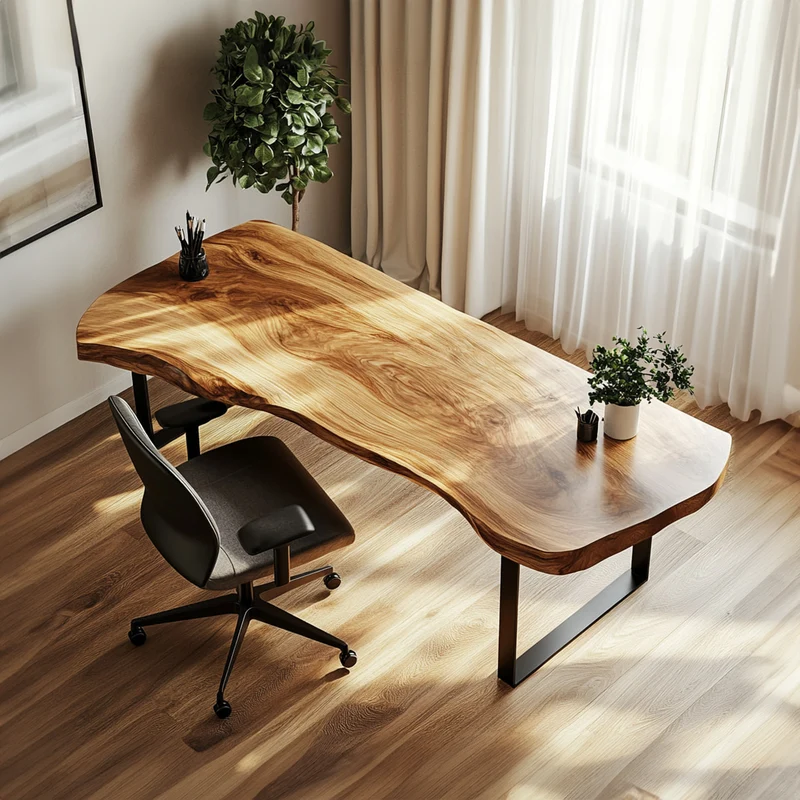 Warm Contemporary Writing Desk Study Room And Reading Room SINLKIDK031