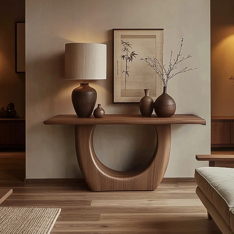 Sculptural Modern Console Table Living Room And Entryway SINLSACS429