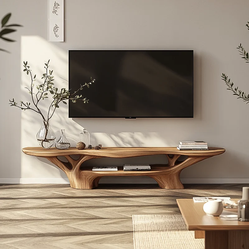 Spry Interior Rustic Solid Wood TV Stand, Reclaimed Barnwood Style Media Console Cabinet for Living Room & Study, Model SINLSASC340