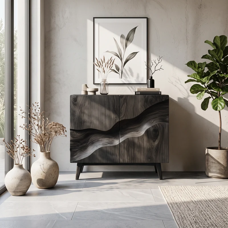 Rustic Organic Modern Storage Cabinet Living Room And Peace Room SINLSASC349