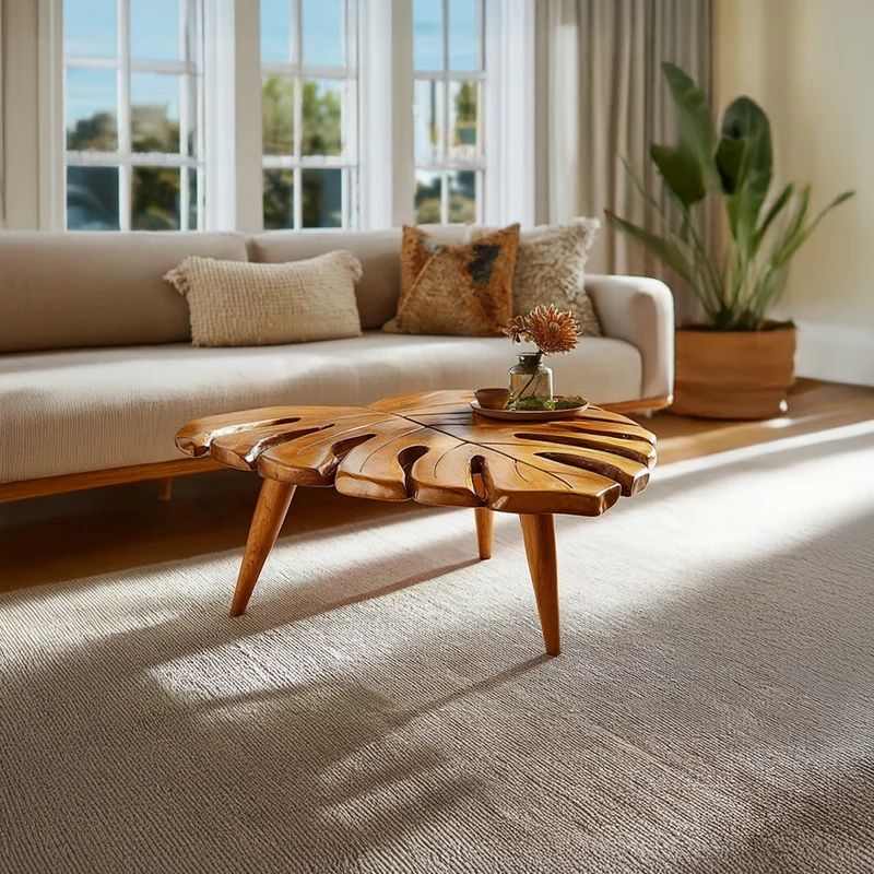 Organic Sculptural Leaf Coffee Table Living Room SINLSACF192