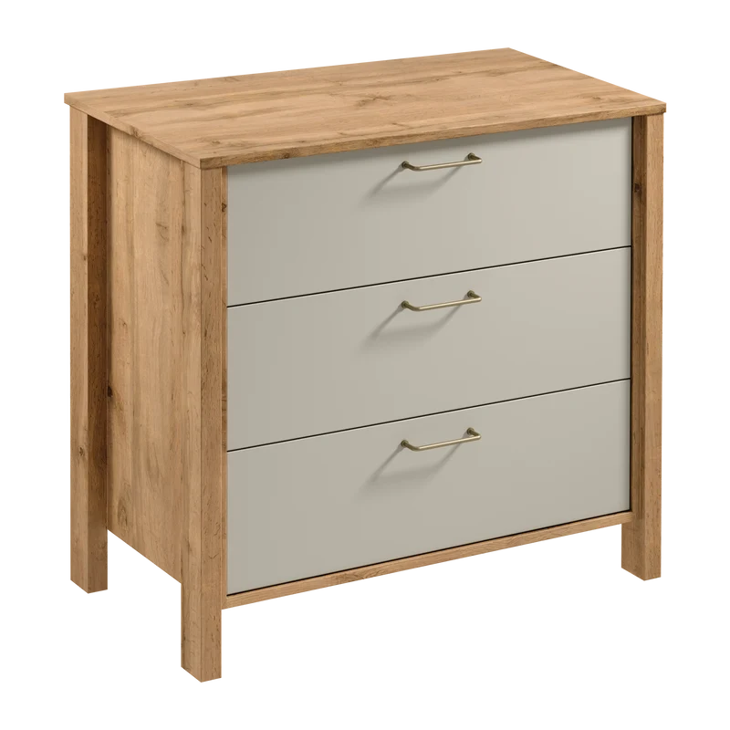 Velario Kommode Modern Stilvoll Geräumig – Sideboard mit 3 Schubladen