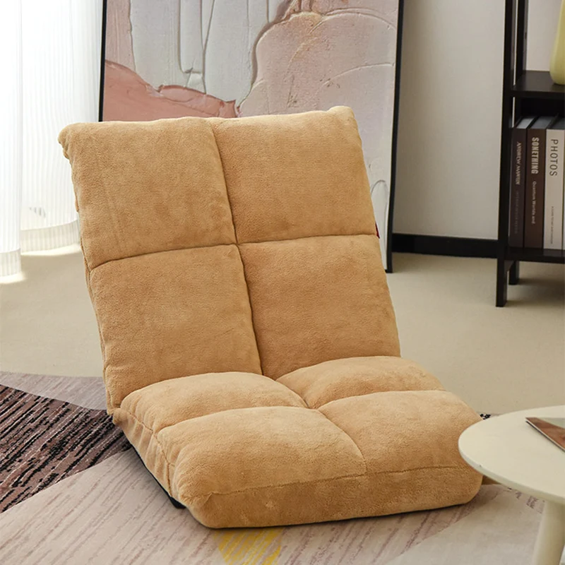 Modern Minimalist Velvet Steel Rectangular Foldable Lounge Chair With Adjustable Backrest For Living Room & Bedroom
