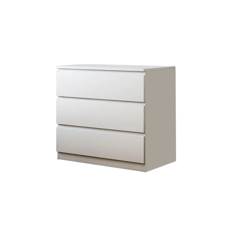 Modern White Wood Chest Bedroom Storage Chest with Mute Rail