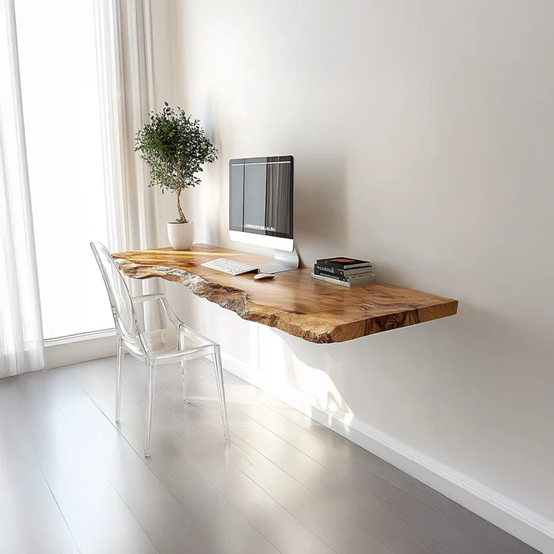 Rustic Live Edge Floating Shelf Desk Office Or Living Room SINLSAFL286