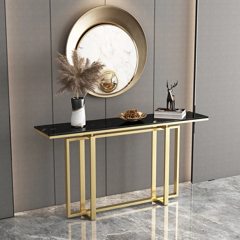 14" H * 31" H Stone Hallway Console Sofa Table, Rectangular Sofa Table