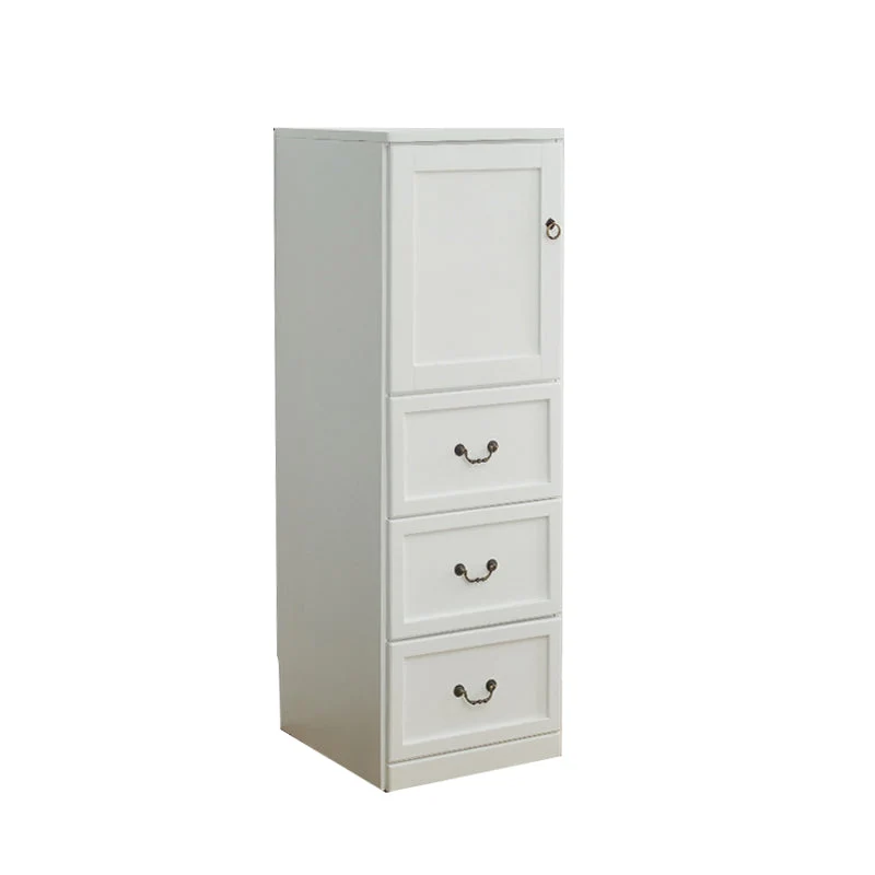 18" D Storage Chest Modern Style Bedroom Storage Chest Dresser with Drawers and Doors