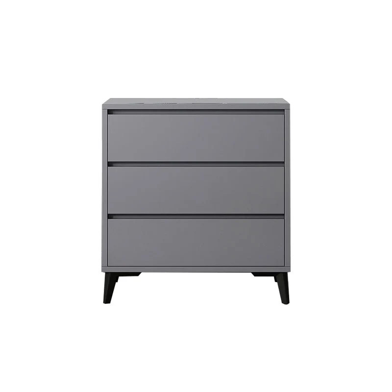 16" D Modern Storage Chest Wooden Storage Chest Dresser in White and Grey