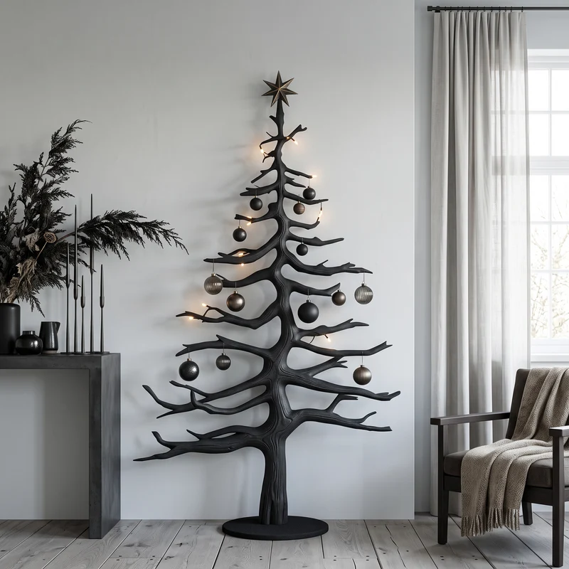 Rustic Christmas Tree Wall Decor Living Room SINLSATB583