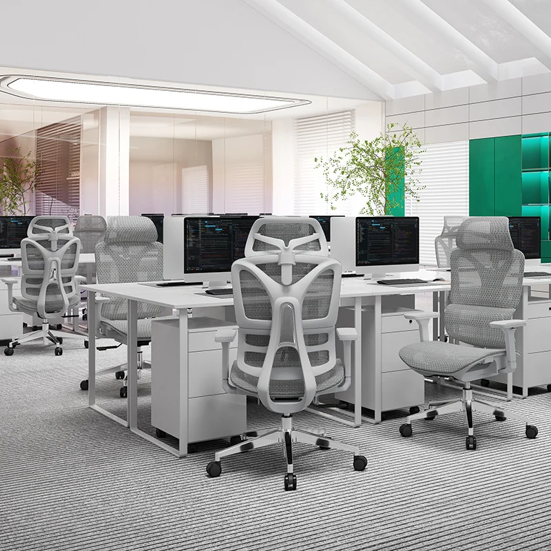 Modern Breathable Ergonomic High Back Durable Mesh Desk Chair - Adjustable Lumbar Support 3D Armrests Office Chair For Home Office