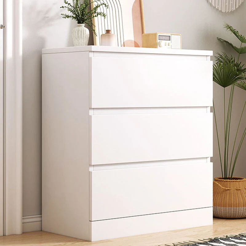 Contemporary Bedroom Wooden Storage Chest Vertical Chest with Drawers