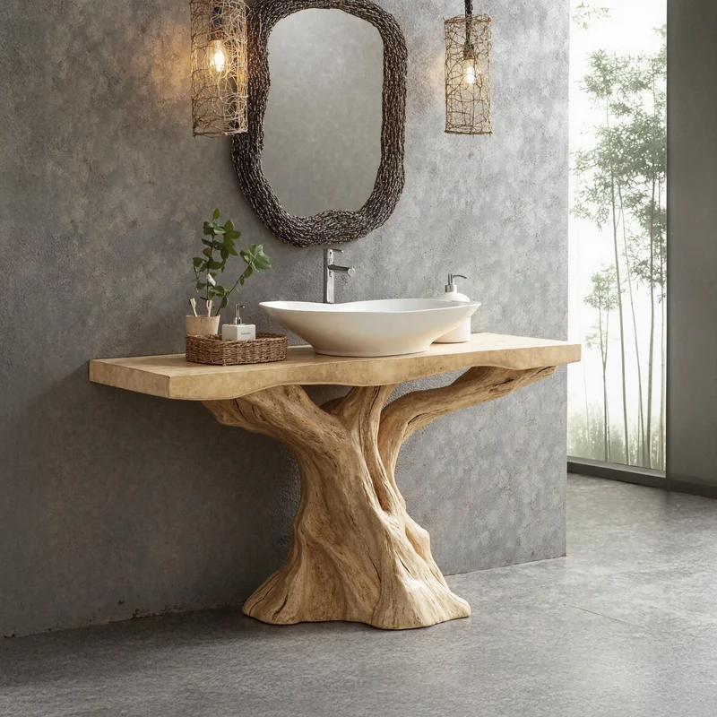 Mid-Century Wood Bathroom Vanity For Stylish Retro Bathrooms SILDTBRV144