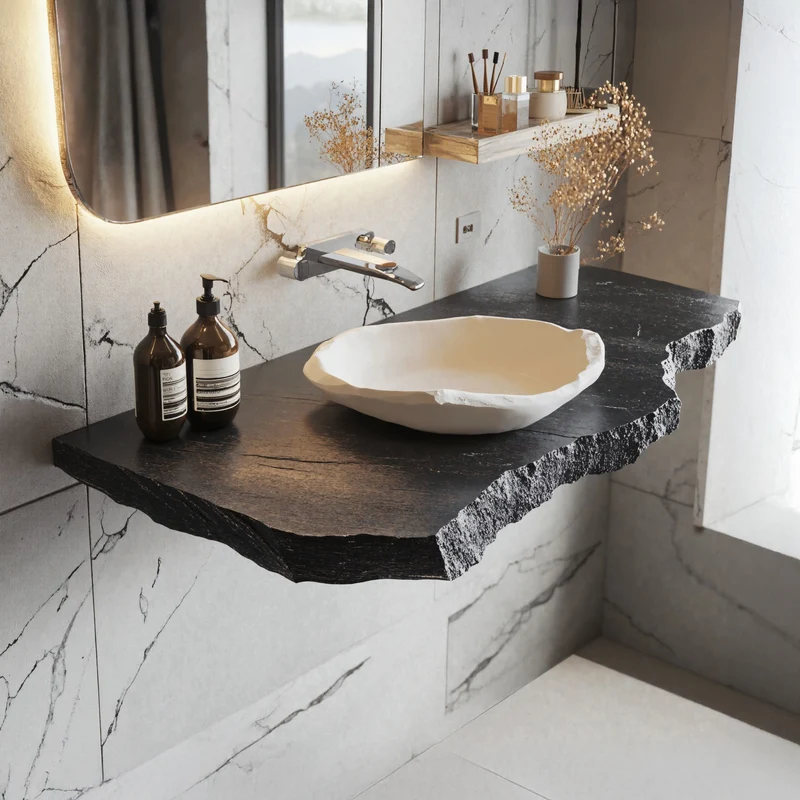 Natural Bathroom Vanity SILDTBRV028