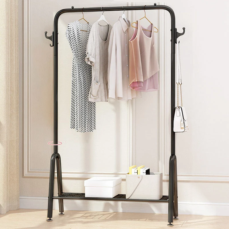 Coat Rack Storage Shelf Metal Hanging Hook Hall Stand Living Room