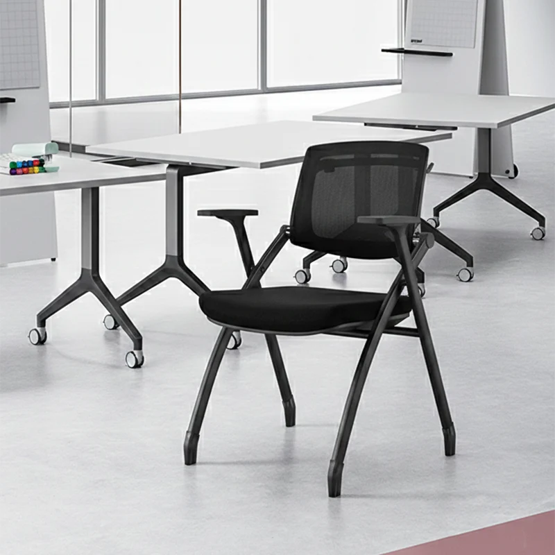 Ergonomic Adjustable Tilt Desk Chair - Minimalist Foldable Office Chair With Breathable Mesh & Bag Hook For Home Office