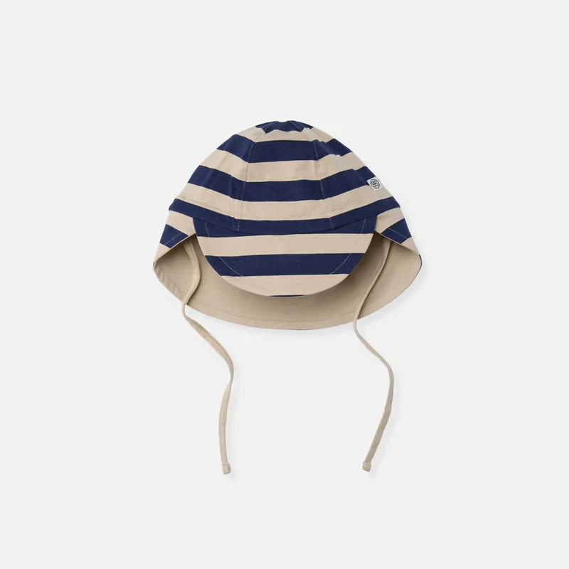 Cloby-Sun Hat (reversible)-Navy Stripe