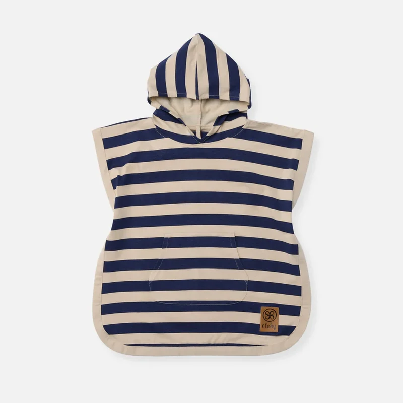 Cloby-UV Poncho UPF 50+-Navy Stripe