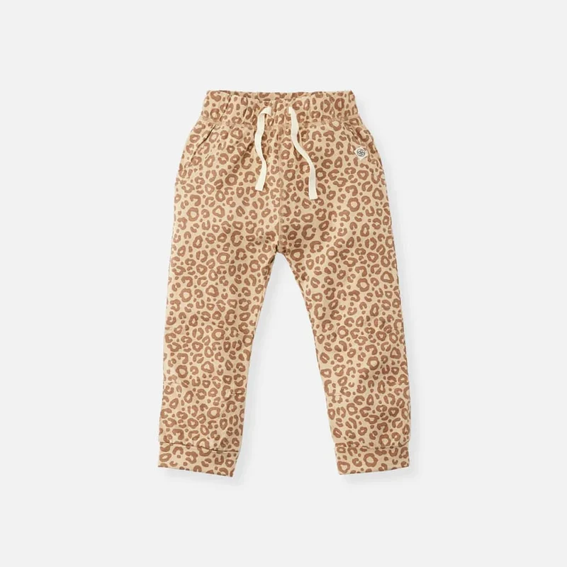 Cloby-UV Jogger pants-Leopard Brown