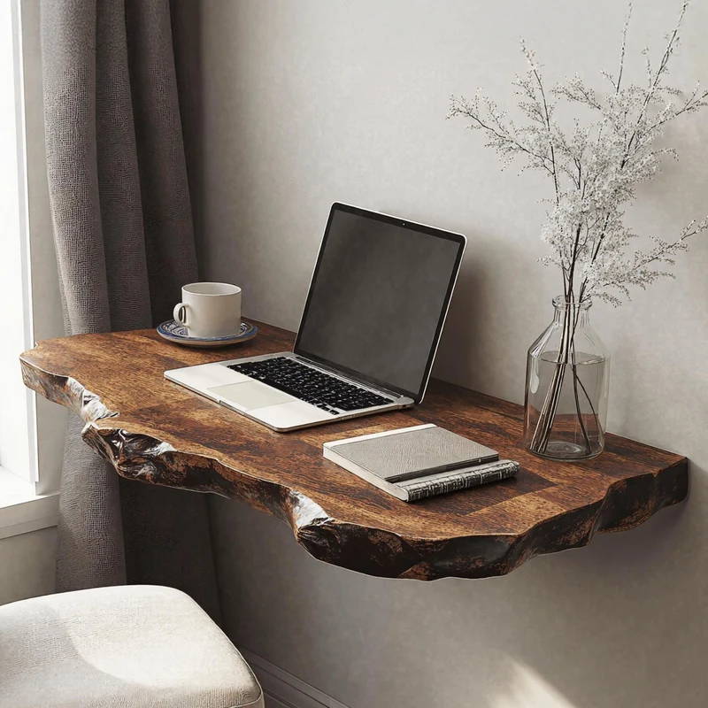 Vintage Wooden Floating Table For Timeless Living Room Beauty SILDTFLD020
